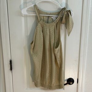 Light Gold SILK Sleeveless Blouse 
WHITE HOUSE BLACK MARKET